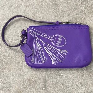 Coach Legacy Trompe leather wristlet NWOT